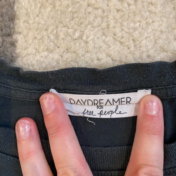 DAYDREAMER x free people Rolling Stones leopard tongue tour tee / vintage black - Picture 6 of 6